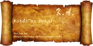 Kotász Antal névjegykártya